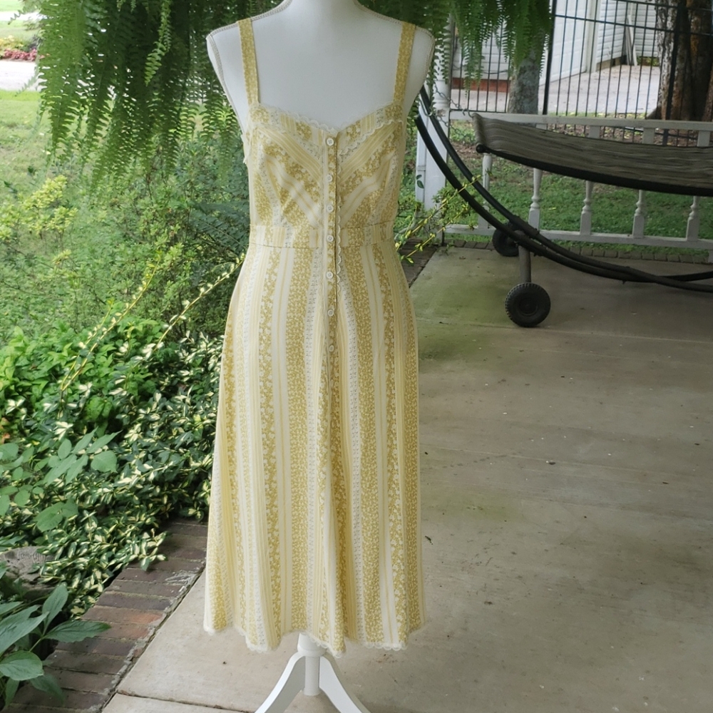 Reformation Sandalwood dress in Clara Yellow